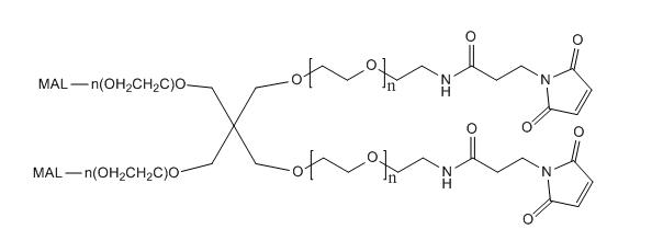 ​4 arm PEG Mal/四臂-聚乙二醇-马来酰亚胺 (4-Arm-PEG-MAL)/分子量：2000,5000,10000,20000