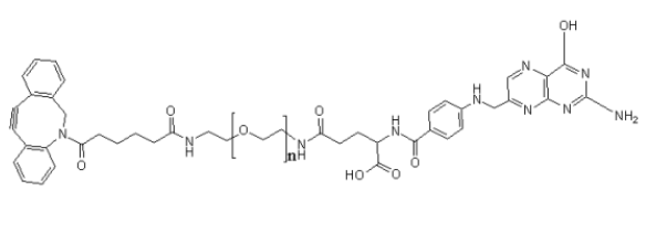 DBCO-PEG1K-FA  二苯并环辛烯聚乙二醇叶酸 DBCO-PEG-FA的结构式以及分子量