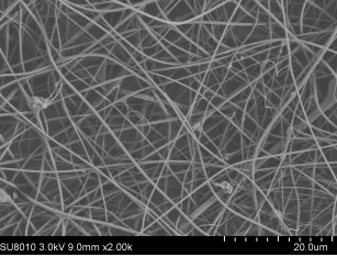 PCL纳米纤维膜    聚己内酯纤维膜 纤维直径500-2000nm