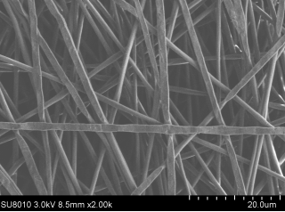 PLGA纳米纤维膜     聚乳酸-羟基乙酸共聚物纤维膜 纤维直径500-2000nm