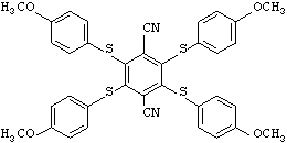 2,3,5,6-Tetrakis-(4-methoxy-phenylsulfhaiyl)-terephthalonitrile  2,3,5,6-四 - （4-甲氧基 - 苯基硫烷基)-对苯二腈一种聚集诱导发光材料