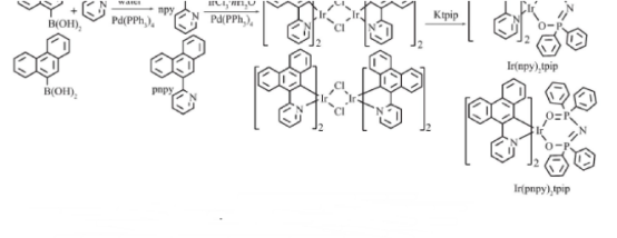 樟脑基立体位阻β-二酮环金属铂铱配合物(46dfppy)2Ir(tfcam)/(ppy)Pt(tfcam)的合成研究