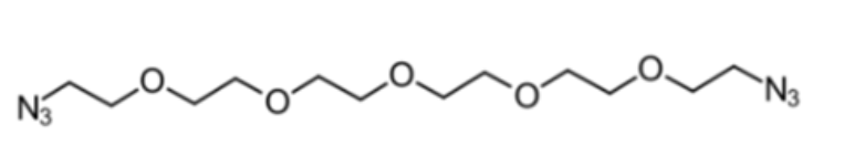 Azido-PEG5-azide带有两个叠氮化物的同双功能接头，用于点击化学