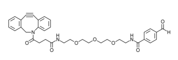 DBCO-PEG3-aldehyde的分子式:C35H37N3O7，分子量:611.68