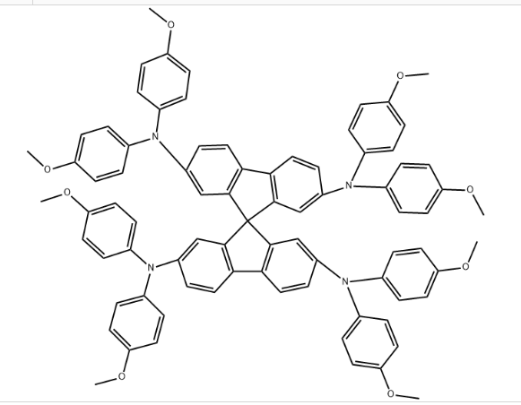 cas:207739-72-8 Spiro-OMeTAD (99.5%) 2,2&#039;,7,7&#039;-四[N,N-二(4-甲氧基苯基)氨基]-9,9&#039;- 螺二芴钙钛矿材料