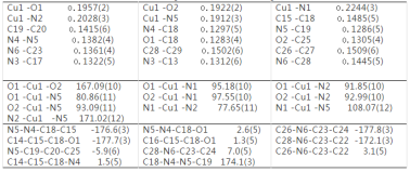 酰腙Schiff碱的[Cu(L)(Phen)]·1/4H2O (1)|(二乙胺基)水杨醛缩异烟酰腙/邻菲罗啉铜配合物