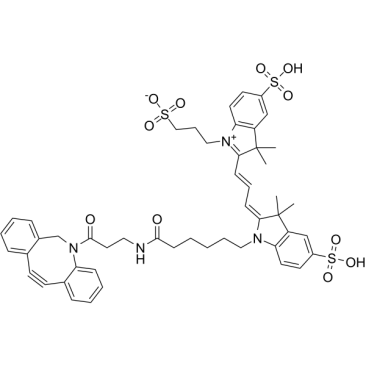 CAS 号:1782950-79-1;DBCO-Cy3 (DBCO-Sulfo-Cy3) ,DBCO-Cyhaiine3二苯并环辛炔Cy3荧光染料