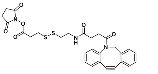 DBCO-NHCO-S-S-COONHS ester  一种可裂解的琥珀酰亚胺酯/NHS功能化环辛烯衍生物