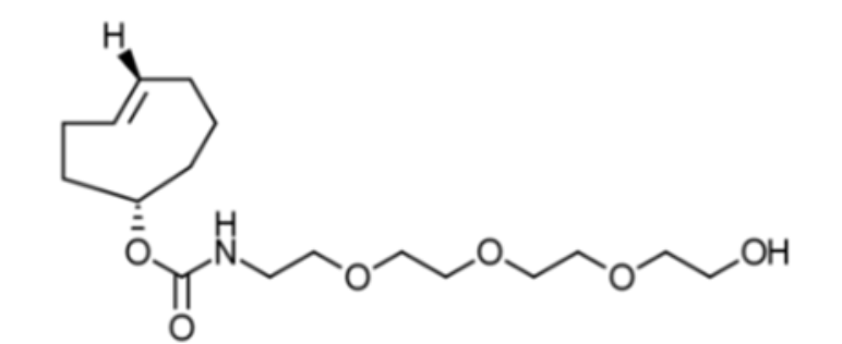 TCO-PEG3-alcohol是一种异双功能连接子，其包含用于逆电子需求Diels-Alder环加成反应的TCO部分和一个醇基