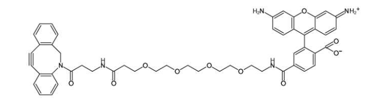 Carboxyrhodamine 110-PEG4-DBCO是一种荧光标记染料
