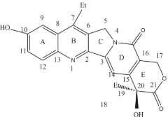 7-乙基-10-羟基喜树碱 7-乙基-10-羟基喜树碱脂质体冻干粉的性质