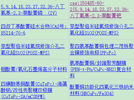 酞菁|含羧酸基团的外周四取代酞菁的合成、表征及光物理化学性质