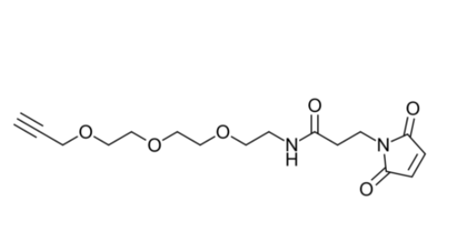 Alkyne-PEG3-maleimide的外 观：微黄色油或白色结晶，溶解度：DMSO, DMF, DCM, THF, Chloroform