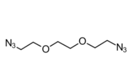 Azido-PEG2-azide，PEG是经环氧乙烷聚合而成的，相对分子量在200～8000或者8000以上的乙二醇高聚物