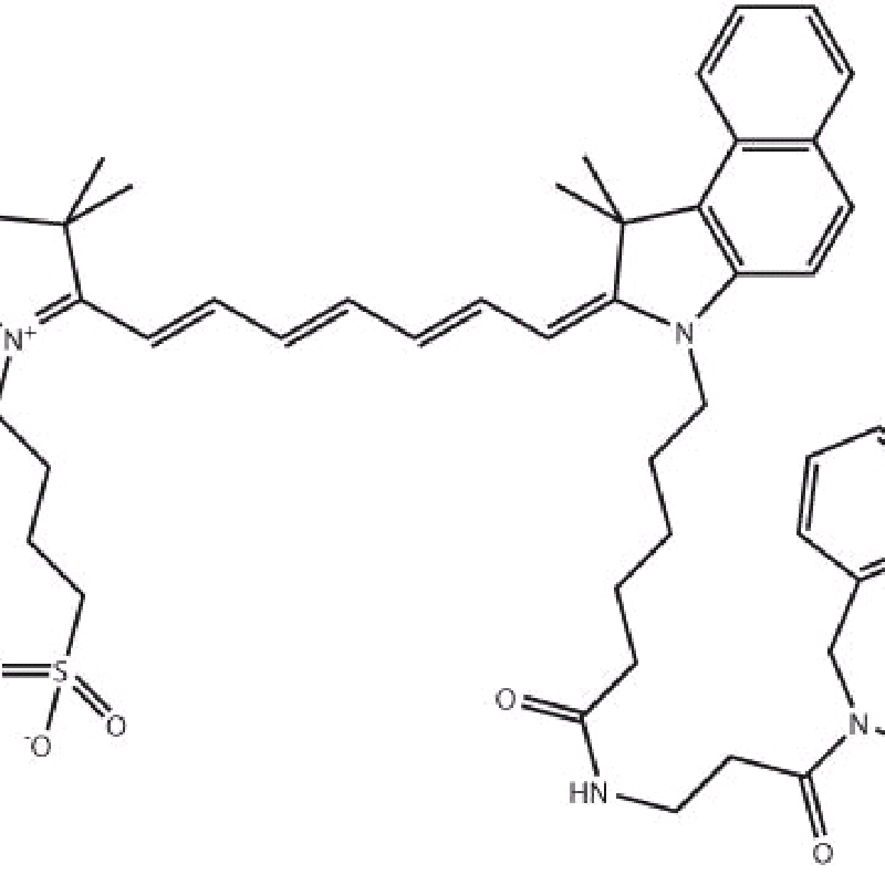 DBCO-ICG 吲哚菁绿标记二苯并环辛炔的分子结构式