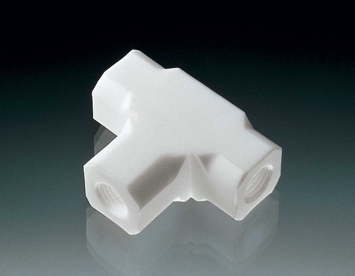 PTFE T型三通管接头(简称:PT-1)