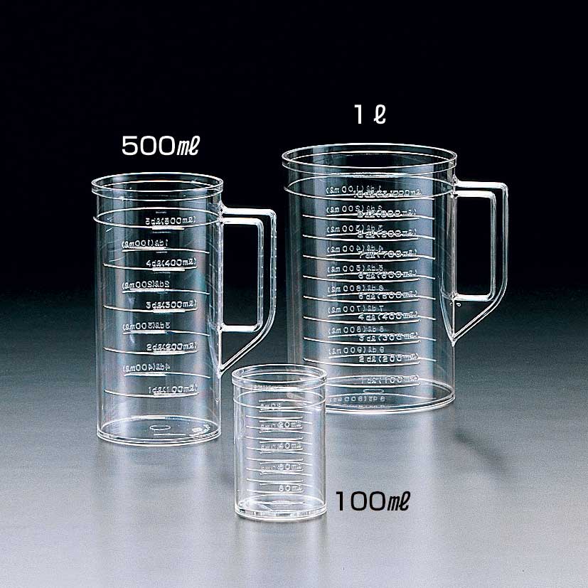 圆形量杯100ml（刻度（dl）：0.1（刻度（ml）：10）