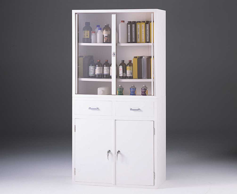 药品柜P900型上段(整体规格(mm):900×400×900H,层架数:2)