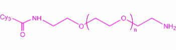 Cy3 PEG Amine, Cy3-PEG-NH2           Cat. No. PG2-AMS3-5k     5000 Da    5 mg