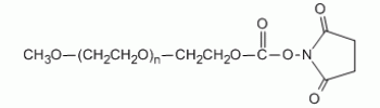 Succinimidyl PEG NHS, mPEG-NHS(SC)           Cat. No. PG1-NS-350     350 Da    100 mg