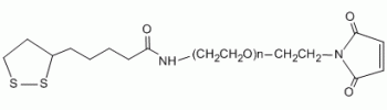 Lipoic acid PEG Maleimide, LA-PEG-Mal           Cat. No. PG2-LAML-3k     3400 Da    50 mg