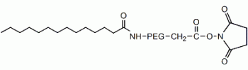 Myristic acid PEG NHS           Cat. No. PG2-MANS-2k     2000 Da    100 mg