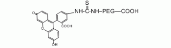 Fluorescein PEG acid, FITC-PEG-COOH           Cat. No. PG2-CAFC-1k     1000 Da    50 mg