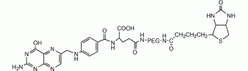 Folic acid PEG Biotin, Biotin PEG Folate           Cat. No. PG2-BNFA-3k     3400 Da    10 mg