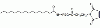 Palmitic acid PEG Maleimide           Cat. No. PG2-MLPA-2k     2000 Da    100 mg