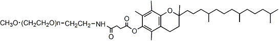 Vitamin E PEG, mPEG alfa-tocopherol           Cat. No. PG1-VE-2k    2000 Da    25 mg