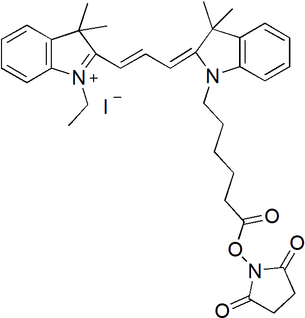 Cy5.5-E SE（Cy5.5-E 琥珀酰亚胺酯） 货号:               C5076  规格:               1mg