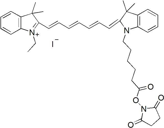 Cy5.5-E SE（Cy5.5-E 琥珀酰亚胺酯） 货号:               C5076  规格:               1mg