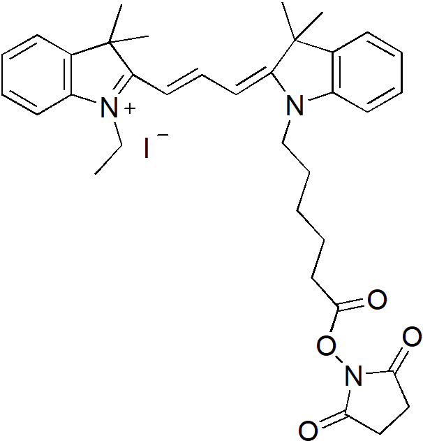 Cy5.5-M SE（Cy5.5-M 琥珀酰亚胺酯） 货号:               C5083  规格:               1mg